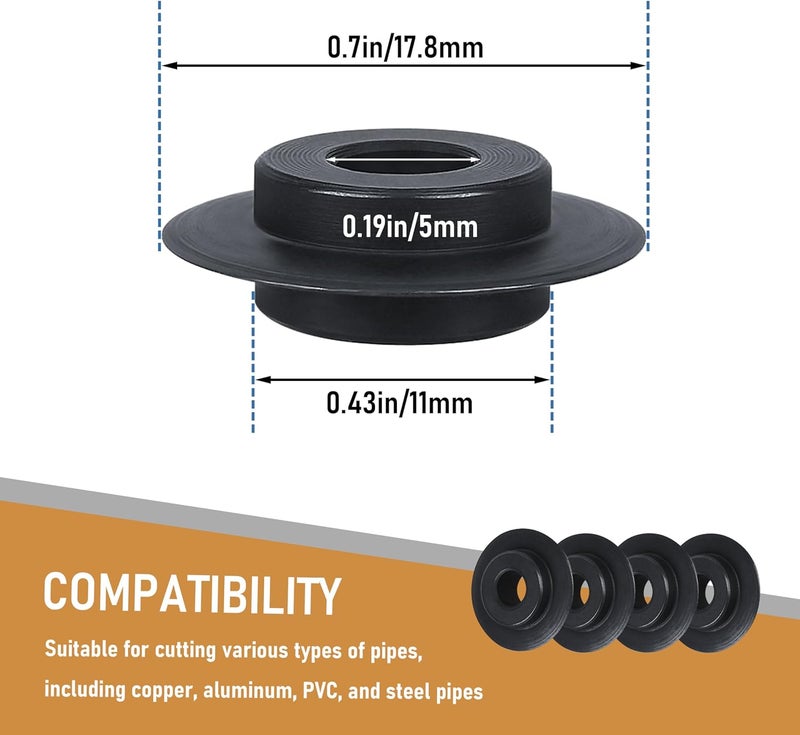 KAZFFD 2-Pack F158 Replacement Wheel Cutter Blades #41312,for Ridgid Tubing Cutters 10, 15 & 20 - Image 2